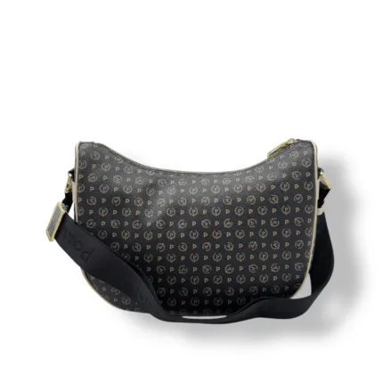 Borsa A Spalla Pollini Heritage in Pelle Nera con Dettagli Avorio art. TE8536PP0MQ1100C