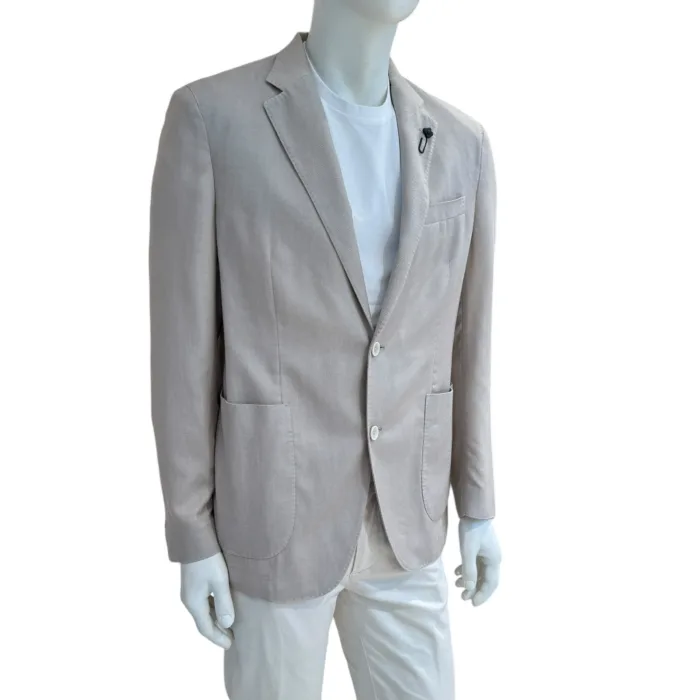 Giacca Lardini Sfoderata Beige Chiaro Art. EQ301AV99 EQR62201 322TW, foto 2 di 3