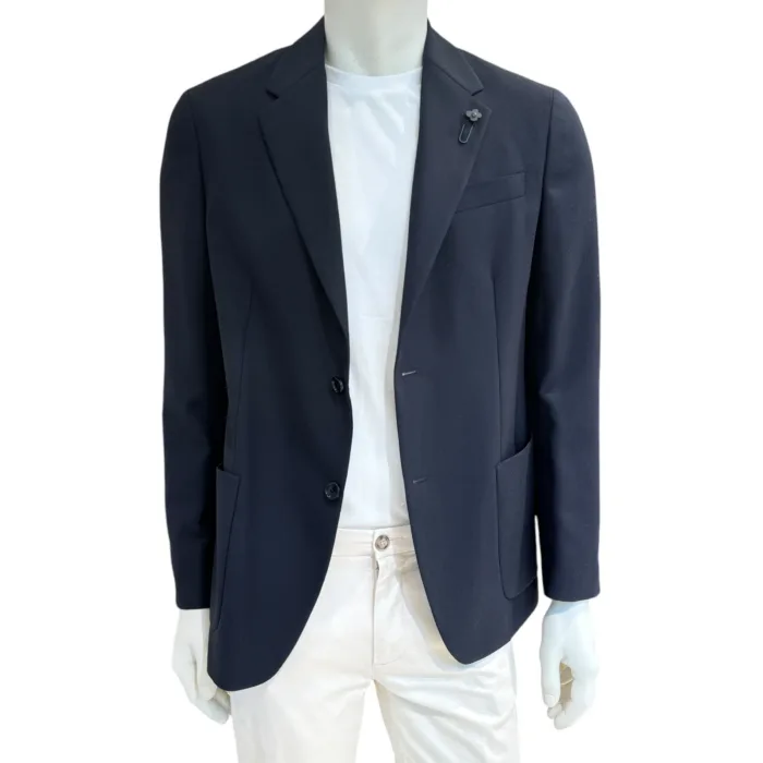Giacca Lardini Sfoderata Blu Art. EQ949E EQEL62705 850, foto 2 di 4