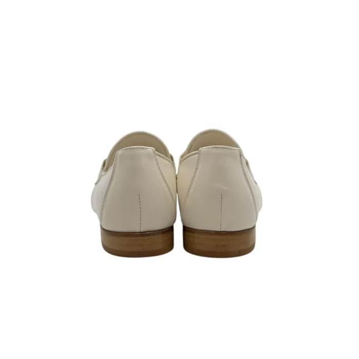 Mocassino Illogica in Pelle Bianca accessorio Fibbia Oro art. 2091, foto 5 di 6