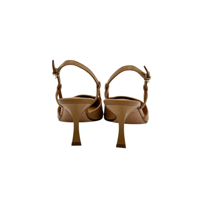 Slingback Sergio Levantesi in Pelle Nude Tacco 8 cm art. Kate, foto 5 di 5