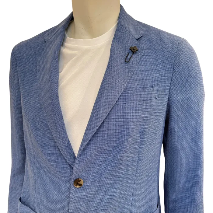 Giacca Lardini Sfoderata Azzurra Art. EQ528AE CN5002 1, foto 3 di 4