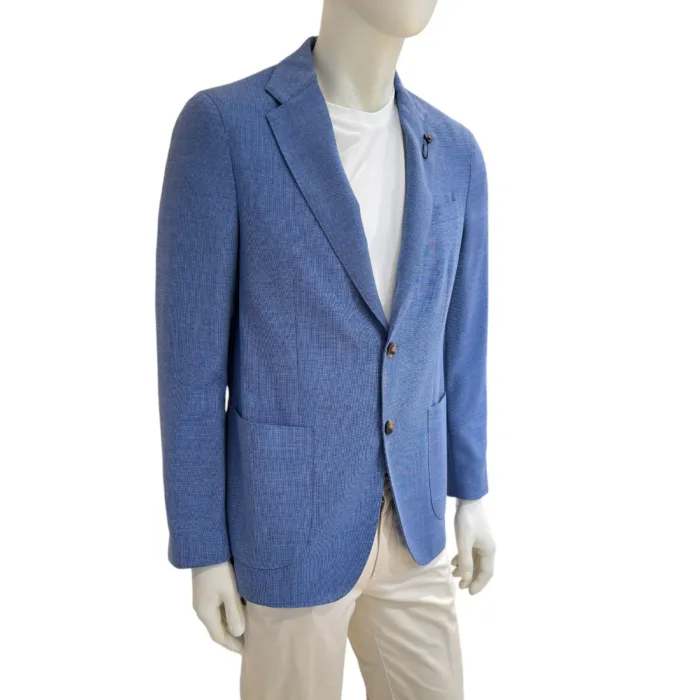 Giacca Lardini Sfoderata Azzurra Art. EQ528AE CN5002 1, foto 2 di 4