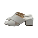 Sabot Mules Anna F In Pelle Bianca e tacco grosso 6 cm art. 3725 - immagine 5