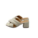 Sandalo Sabot Mules Luca Grossi in Pelle Bianca Con Tacco H 5,5 cm art. H746S - immagine 2