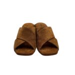 Sabot Mules Anna F In Camoscio Cuoio e tacco grosso 6 cm art. 3725 - immagine 4