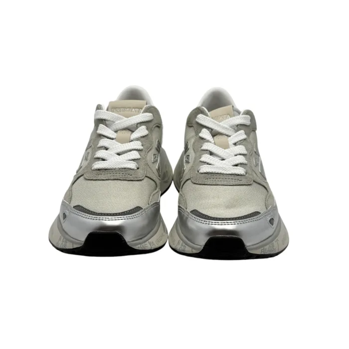 Sneakers Premiata Donna in Pelle e Rete Argento art. Lauryn 7482, foto 4 di 6