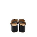 Sandalo Sabot Mules Luca Grossi in Pelle Blu Con Tacco H 5,5 cm art. H746S - immagine 5