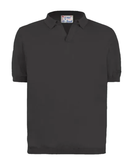 Polo Skipper in Maglina Senza Bottoni Uomo Mc2 Saint Barth Nera art. Sloan 00 Black