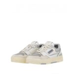 Sneaker Donna Autry CLC Low in Pelle Bianca e Dettagli in Camoscio Beige e Pelle Argento art. ROLW MM34 - immagine 2