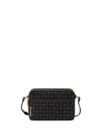 Borsa A Tracolla Pollini Heritage in Pelle Nera con Dettagli Neri E Tasca Con Cerniera Frontale art. TE8535PP0MQ100A