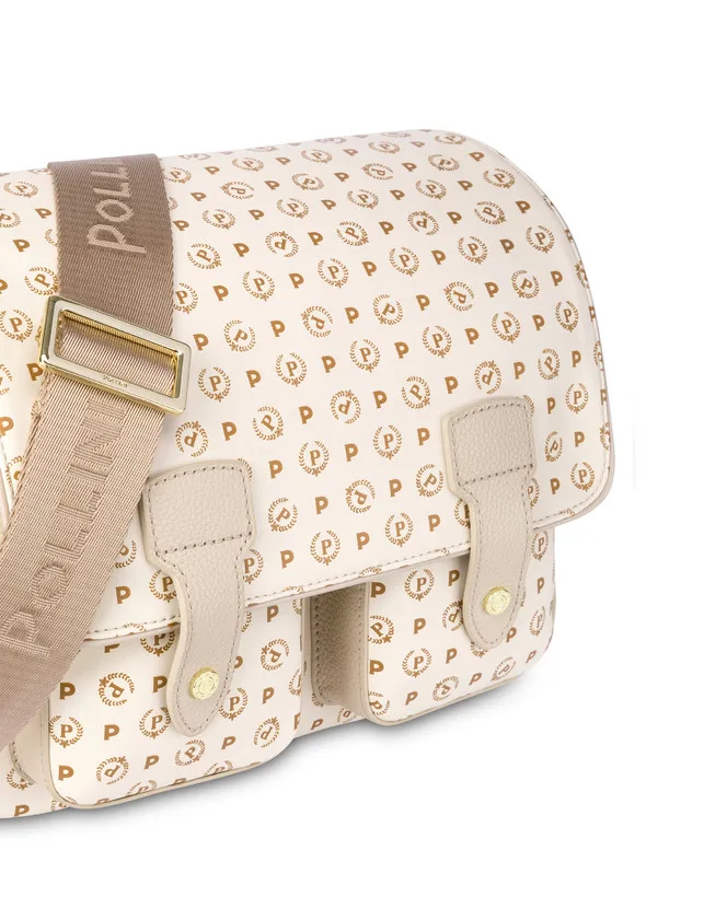 Borsa Pollini Reporter Heritage Avorio con dettagli Beige TE8421PP04Q, foto 3 di 5