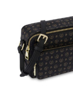 Borsa A Tracolla Pollini Heritage in Pelle Nera con Dettagli Neri E Tasca Con Cerniera Frontale art. TE8535PP0MQ100A - immagine 3