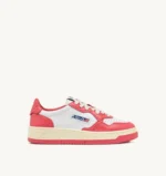 Sneakers Autry Donna in Pelle Bicolor Bianca e Pesca art. AULW WB55