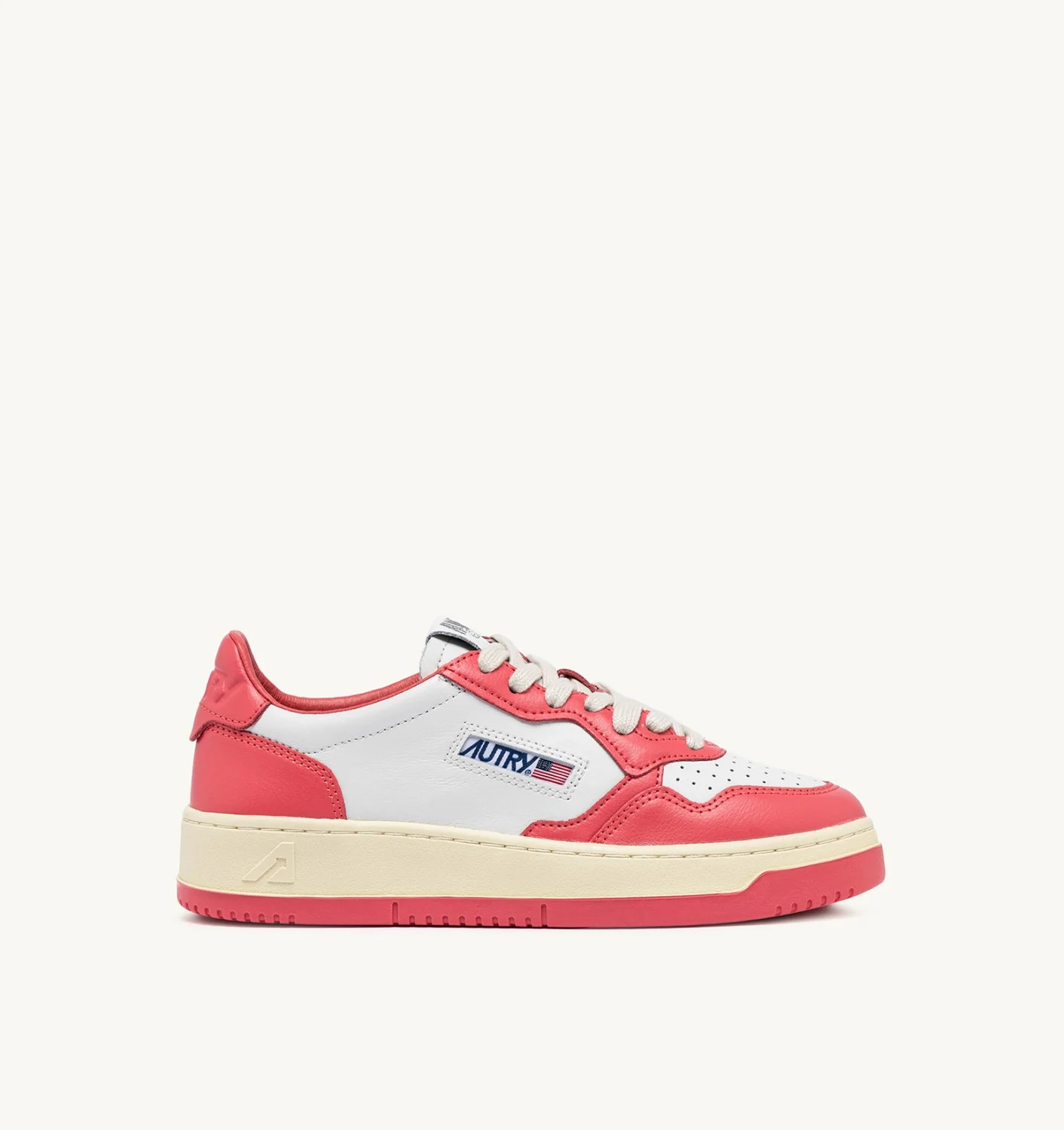 Sneakers Autry Donna in Pelle Bicolor Bianca e Pesca art. AULW WB55 - immagine 1