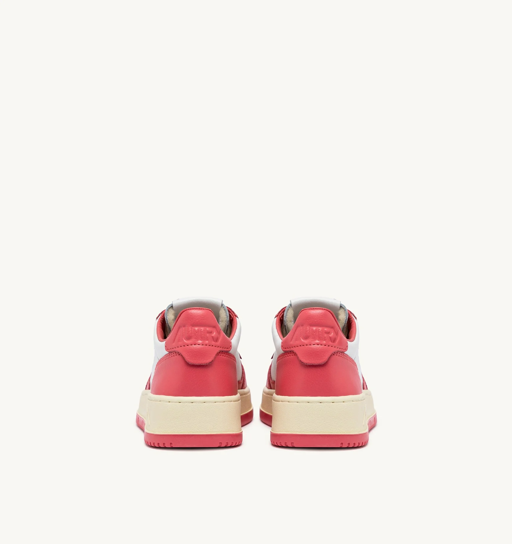 Sneakers Autry Donna in Pelle Bicolor Bianca e Pesca art. AULW WB55 - immagine 3