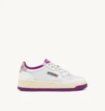 Sneakers Autry Medalist Donna in pelle Bianca Dettagli Viola art. AULW VS04