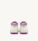 Sneakers Autry Medalist Donna in pelle Bianca Dettagli Viola art. AULW VS04 - immagine 3