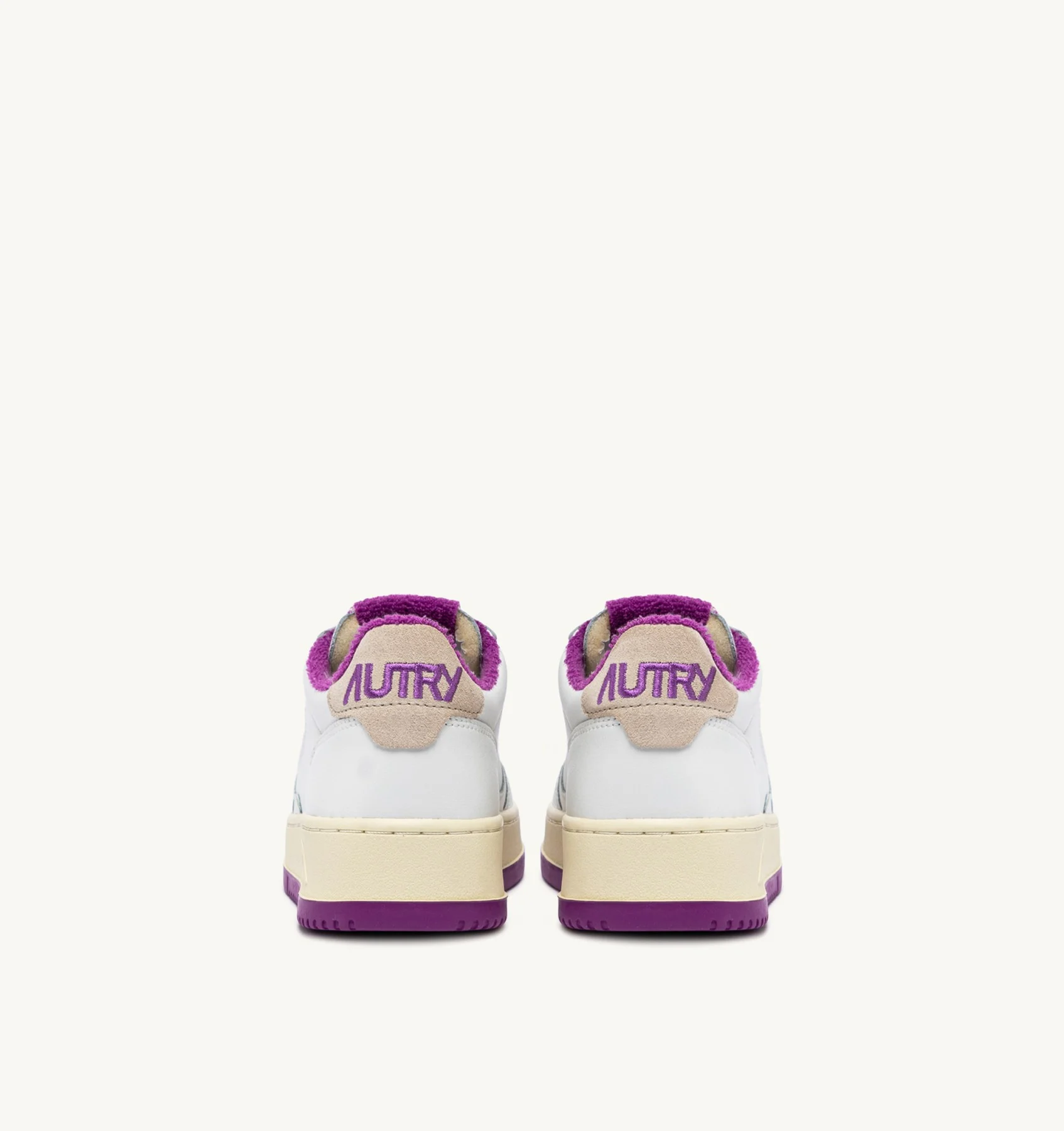 Sneakers Autry Medalist Donna in pelle Bianca Dettagli Viola art. AULW VS04 - immagine 3