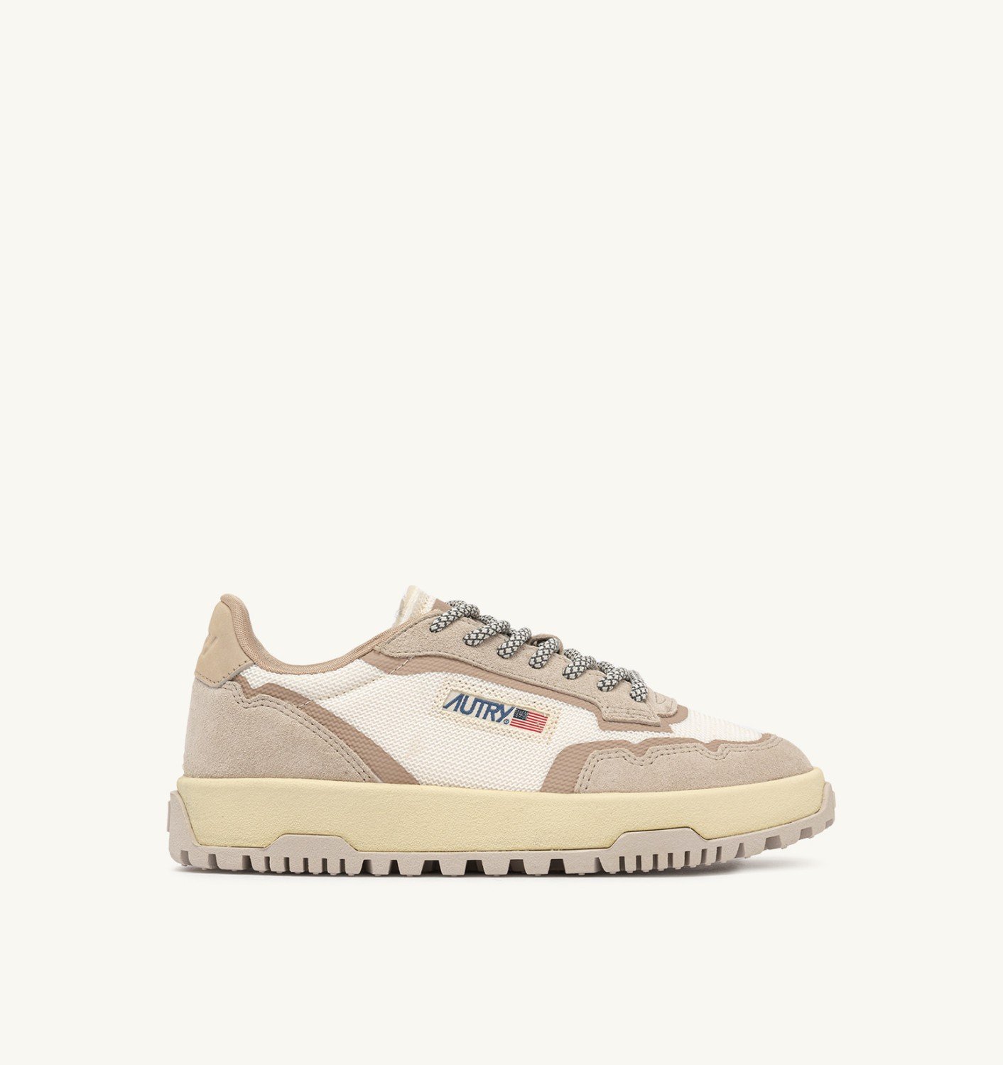 Sneakers Autry Wildpace Donna in Camoscio Beige e Dettagli In Rete Bianca art. LDLW AK03 - immagine 1
