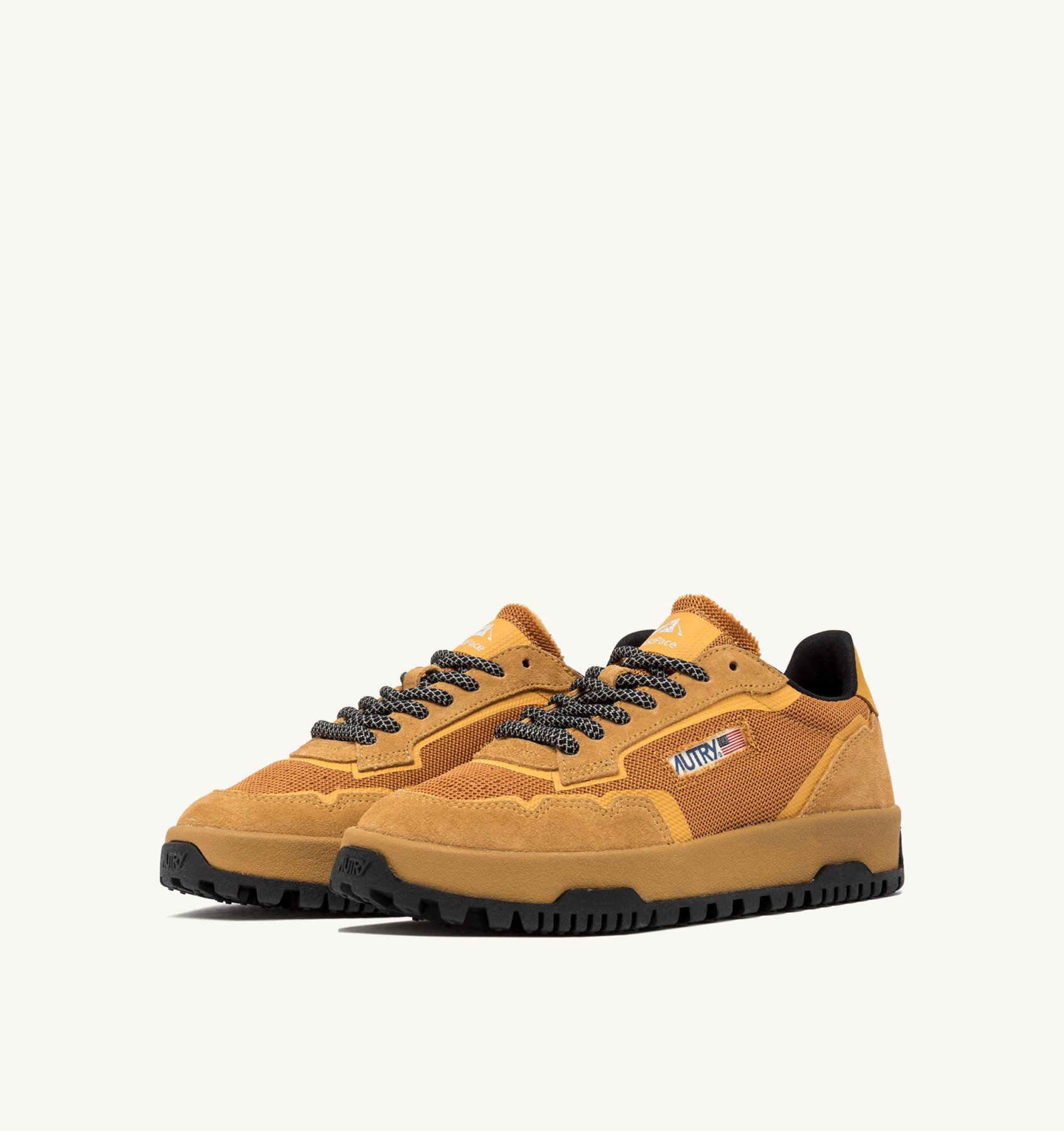 Sneakers Autry Wildpace Uomo in Camoscio Cuoio e Dettagli In Rete Cuoio art. LDLM AK04 - immagine 2