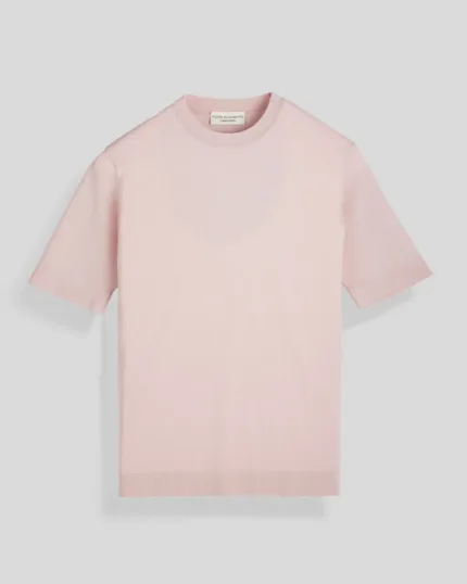 T-shirt in Crepe Cotton Filippo De Laurentiis Rosa art TS0MC CR14R 320