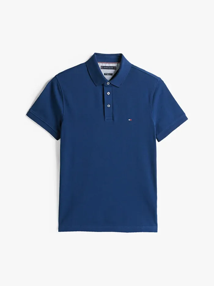 Polo 1985 Slim Fit Uomo Tommy Hilfiger Blu art. MW0MW17771 DAF, foto 1 di 2