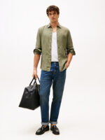 Camicia Uomo Tommy Hilfiger Verde in Lino art. MW0MW34602 PLI - immagine 2