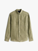 Camicia Uomo Tommy Hilfiger Verde in Lino art. MW0MW34602 PLI