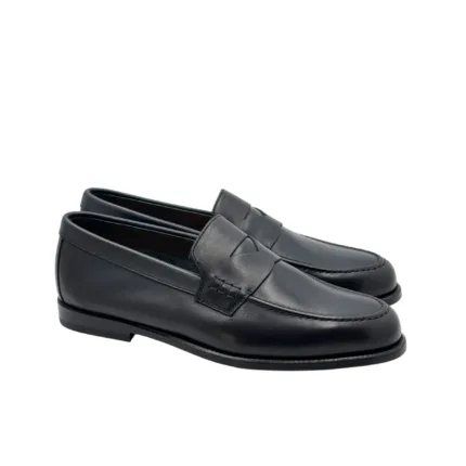 Mocassino Penny Uomo Doucal's In Pelle Blu con Fondo Nero Antiscivolo Art. DU3397MARIUY259NB00