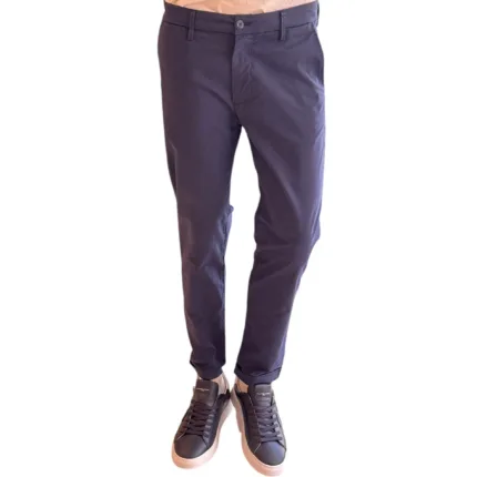 Pantaloni Re-Hash in Cotone, tasche a filo, color Blu cod. P249 2u075 4002 MUCHA