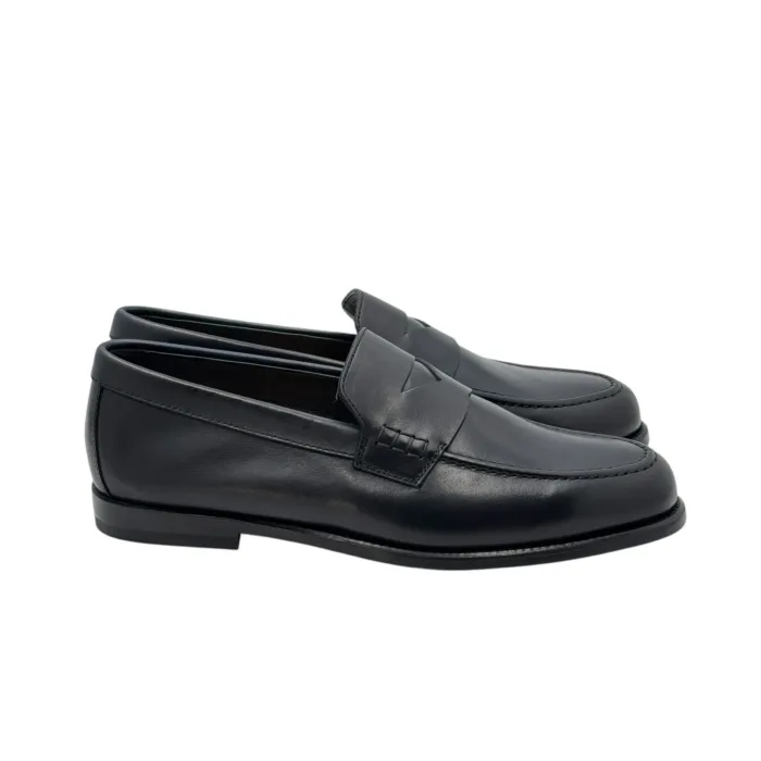 Mocassino Penny Uomo Doucal's In Pelle Blu con Fondo Nero Antiscivolo Art. DU3397MARIUY259NB00, foto 2 di 5
