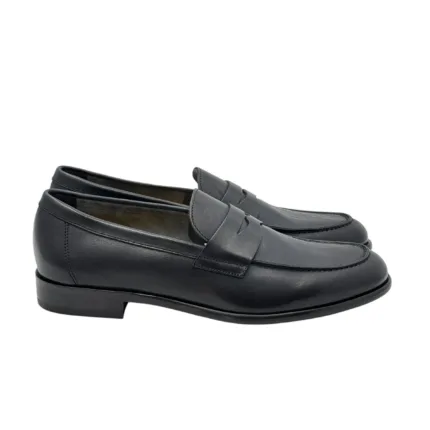 Mocassino Uomo Doucal's In Pelle Blu con Fondo Nero Antiscivolo Art. DU3400STRAUY188NB00