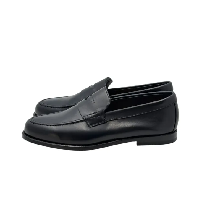 Mocassino Penny Uomo Doucal's In Pelle Blu con Fondo Nero Antiscivolo Art. DU3397MARIUY259NB00, foto 4 di 5