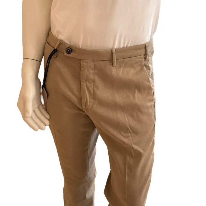 Pantaloni Brad In Misto Lino Tasca a Filo Michael Coal Beige art. MCBRAMM2823S25L, foto 2 di 3