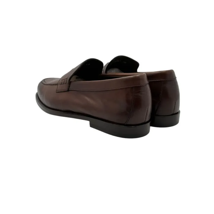 Mocassino Penny Uomo Doucal's In Pelle Marrone con Fondo Cuoio Antiscivolo Art. DU3397MARIUY259MM04, foto 5 di 5