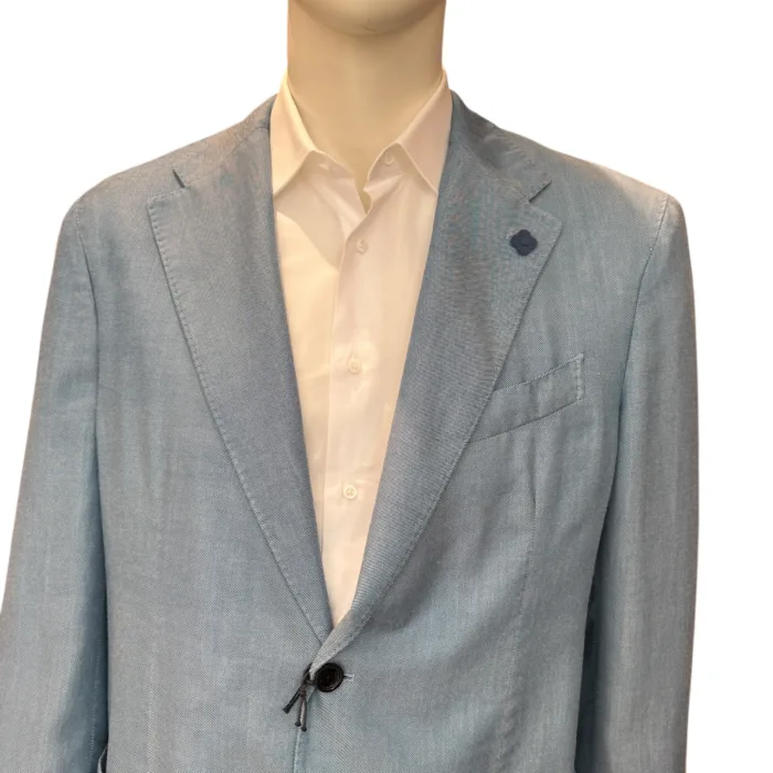 Giacca Lardini Sfoderata Azzurra Art. EP389AV95 EPR60205 842TW, foto 2 di 2