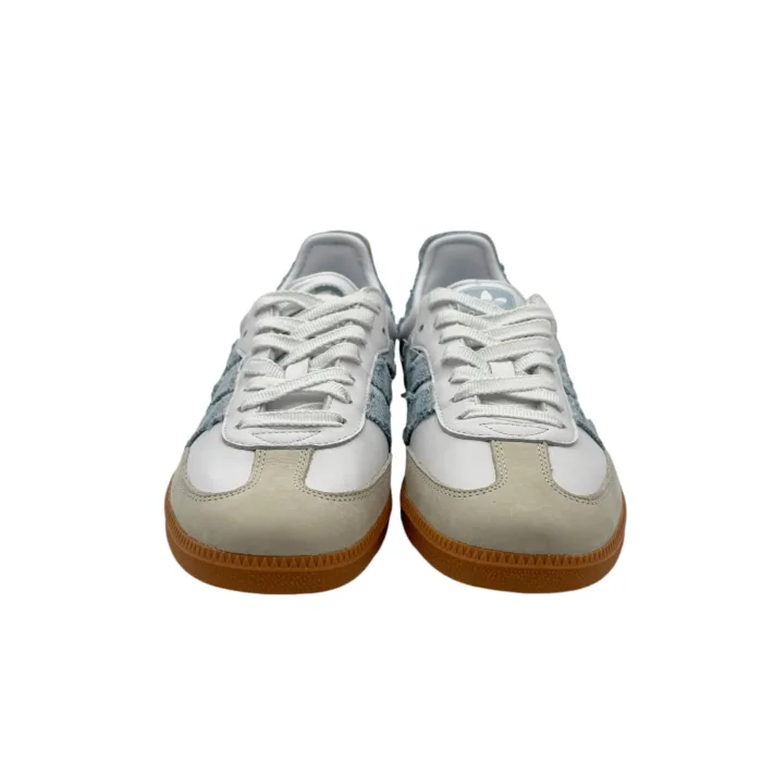 Sneakers Adidas Samba Uomo Pelle Bianca Dettagli Jeans art. Adidas Samba Alabama, foto 2 di 4