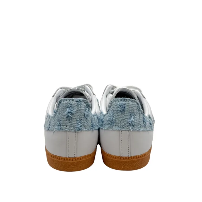 Sneakers Adidas Samba Uomo Pelle Bianca Dettagli Jeans art. Adidas Samba Alabama, foto 4 di 4