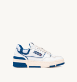 Sneaker Uomo Autry CLC Low in Pelle Bianca con dettagli Blu Elettrico art. ROLM MM06