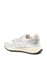 Sneakers Autry Reelwind Donna In Pelle Argento con Dettagli Bianchi art. WWLW AN01 - immagine 2