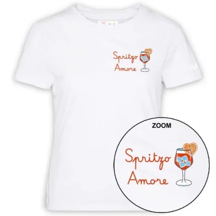 T-Shirt Donna Mc2 Saint Barth Bianca art. Emilie Spritzo Amore 01n Emb