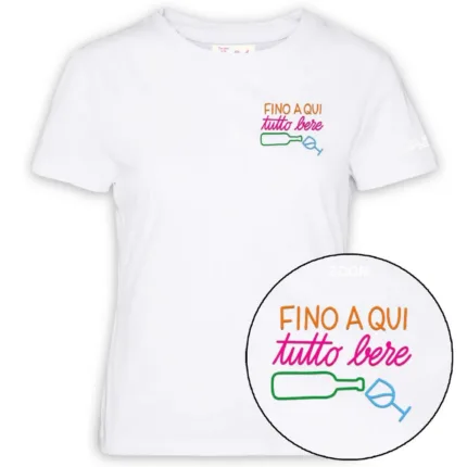 T-Shirt Donna Mc2 Saint Barth Bianca art. Emilie Tutto Bere 01n Emb