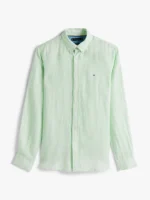 Camicia In Lino Regular Fit Uomo Tommy Hilfiger Verde art. MW0MW34602 LXY