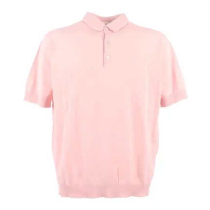 Polo Manica Corta 3 Bottoni Filippo De Laurentiis Rosa art. PL1MC CR14R 320
