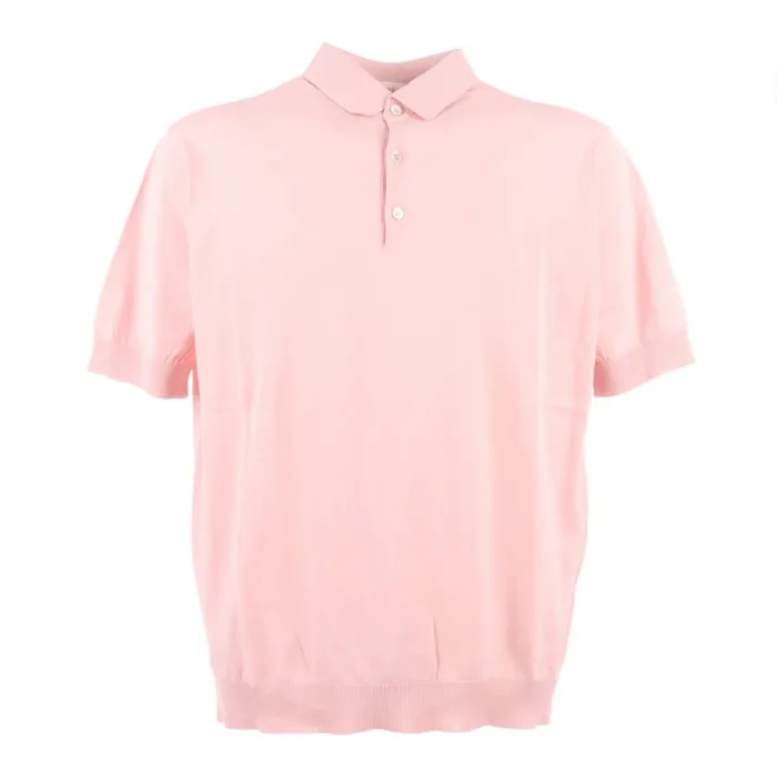 Polo Manica Corta 3 Bottoni Filippo De Laurentiis Rosa art. PL1MC CR14R 320, foto 1 di 4