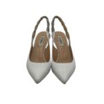 Slingback Gioiello Ninalilou cinturino Swarowski Nappa Bianco, tacco 7 cm cod 321232M7 art. MYA 755 - immagine 5