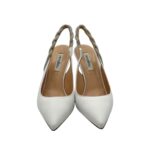 Slingback Gioiello Ninalilou cinturino Swarowski Nappa Bianco, tacco 9 cm cod 321216M9 art. MYA 952 C - immagine 5