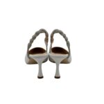 Slingback Gioiello Ninalilou cinturino Swarowski Nappa Bianco, tacco 7 cm cod 321232M7 art. MYA 755 - immagine 6