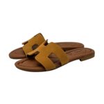 Ciabatta Gingi in Camoscio Cammello, Tacco 2 cm art. 3557 - immagine 4